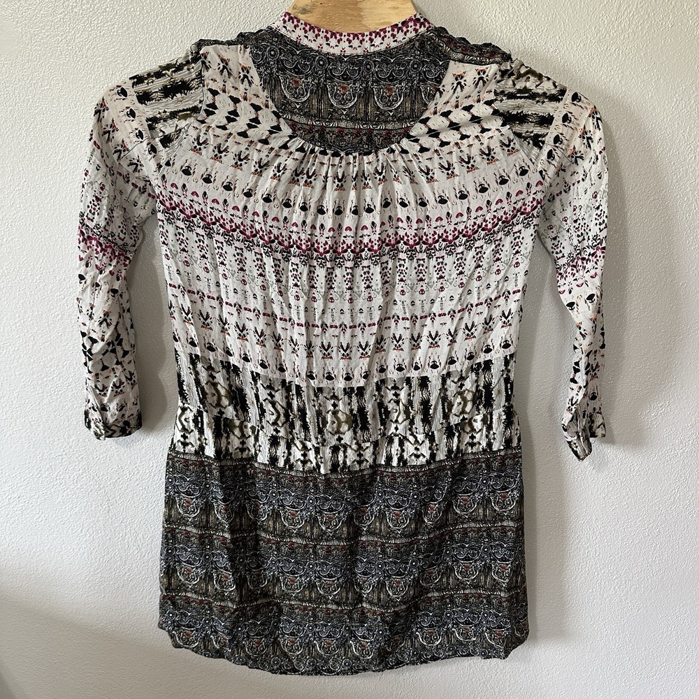 Anthropologie Tiny Dress Womens Small Gaina Floral Drop Waist Long Sleeve‎ Boho - Picture 6 of 9